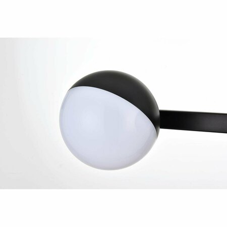 CLING 110 V Three Light Vanity Wall Lamp, Black CL2954466